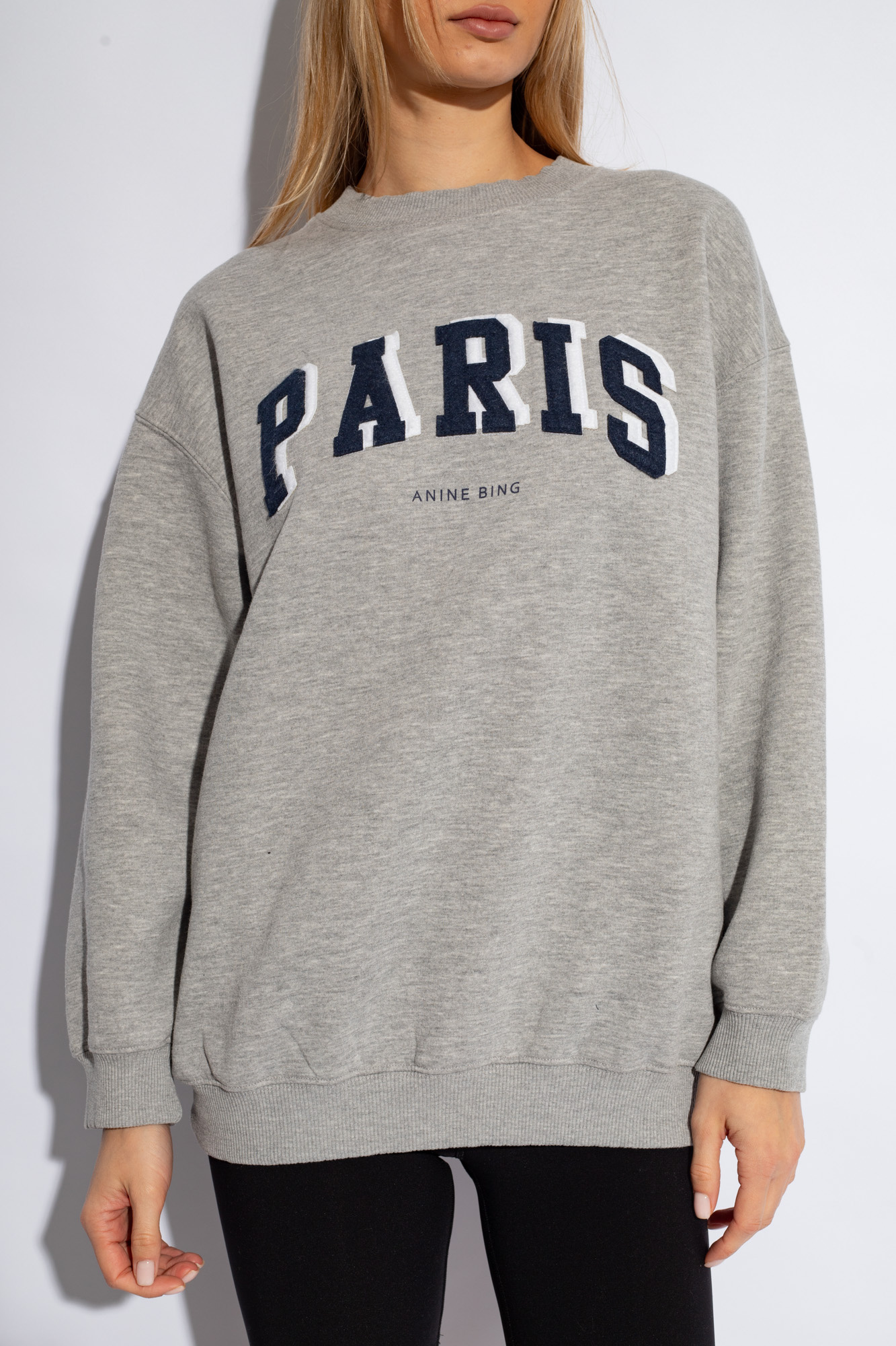 Grey Tyler sweatshirt with logo Anine Bing Vitkac Italy